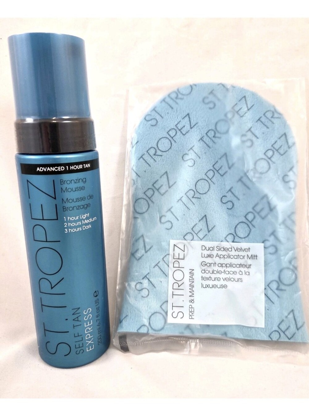 St. Tropez Self Tan Express Bronzing Mousse 6.7 fl oz & Luxe Applicator Mitt